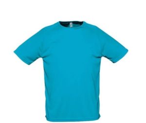 Sol s Sporty 11939 Unisex t-shirt Polyester Δίχτυ 140 γρ. 100% πολυέστερ AQUA-321