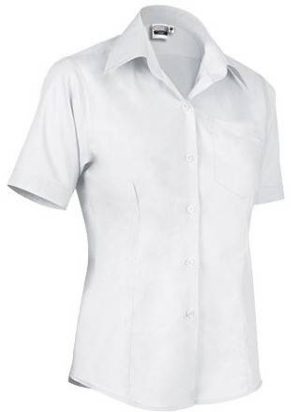 SSL Star Γυναικείο κοντομάνικο πουκάμισο Ποπλίνα, 65% Πολυέστερ - 35% Βαμβάκι, 120gsm WHITE