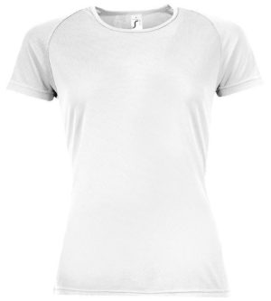 SOL S SPORTY WOMEN - 01159 t-shirt Polyester Δίχτυ 140 γρ. 100% πολυέστερ WHITE-102