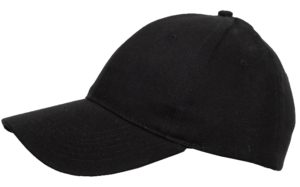 Stealth - 00835 Εξάφυλλο καπέλο τζόκεϊ 100% Βουρτσισμένο βαμβάκι BLACK