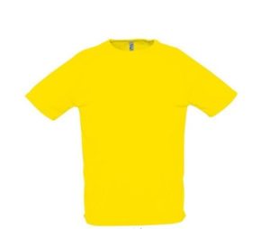 Sol s Sporty 11939 Unisex t-shirt Polyester Δίχτυ 140 γρ. 100% πολυέστερ LEMON-302