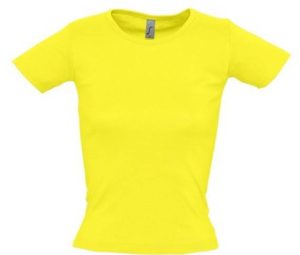 SOL S LADY R 11830 Γυναικείο T-shirt 100% Βαμβάκι Ringspun σεμί πενιέ LEMON-302
