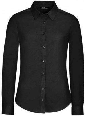 Sol s Blake Women - 01427 Γυναικείο μακρυμάνικο ελαστικό πουκάμισο 120gsm BLACK-312