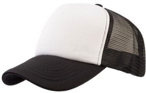 Blind 00839 Καπέλο με δίχτυ τύπου trucker 100% πολυέστερ με σφουγγάρι στο γείσο και στο μέτωπο WHITE/BLACK