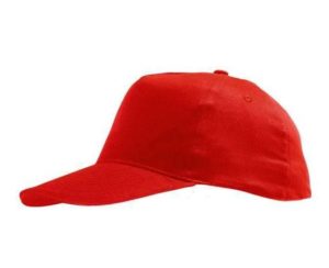 Sol s Sunny 88110 βαμβακερό 180gr Πεντάφυλλο καπέλο τζόκεϊ RED-145