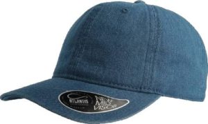ATLANTIS DAD HAT Εξάφυλλο καπέλο τζόκεϊ 100% Βαμβάκι chino twill, 280g/m LIGHT DENIM
