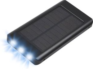 POWERPLUS SPARROW 8000MAH Ηλιακός USB TYPE C POWERBANK Φακός Θήκη Αλουμινίου