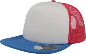 Atlantis 890 Snap 90s καπέλο Πεντάφυλλο καπέλο τζόκεϊ 100% Πολυέστερ White/Red/Royal Blue