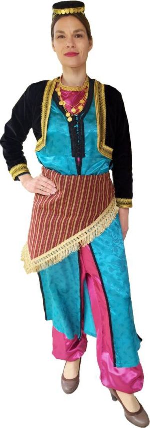 Παραδοσιακή Φορεσιά Πόντια Γυναικεία Χρυσαφί MARK833 3 Σειρές Κολιέ