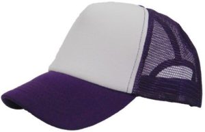 Atlantis Rapper 847 Πεντάφυλλο Καπέλο Trucker Τζόκεϊ 100% πολυέστερ White / Purple