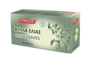 Τσάι Φύλλα Ελιάς Εύριπος 20 Φάκελα Φυσικό Τονωτικό Προϊόν Άριστης Ποιότητος