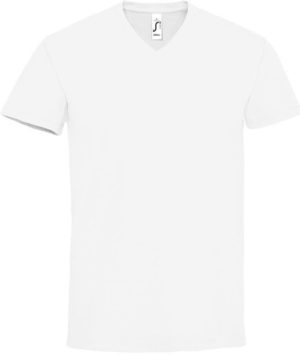 SOL S IMPERIAL V MEN 02940 Ανδρικό T-shirt με λαιμόκοψη V Βαρύ Jersey 190g/m² - 100% Βαμβάκι Ringspun σεμί-πενιέκι Ringspun WHITE-102