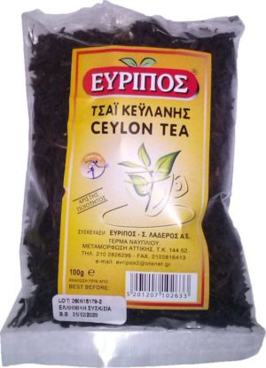 Κλασικό Μαύρο Τσάι Κεϋλάνης Εύριπος 100γρ Φυσικό τονωτικό