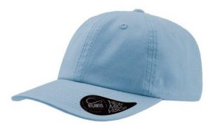 ATLANTIS DAD HAT Εξάφυλλο καπέλο τζόκεϊ 100% Βαμβάκι chino twill, 280g/m LIGHT BLUE