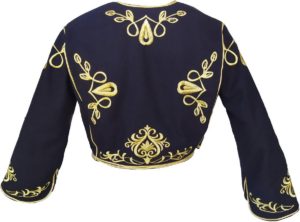 Χρυσοκέντητη Ζακέτα Γυναικεία Παραδοσιακής Φορεσιάς Κοντογούνι Φοδραρισμένο BLACK/GOLD-984