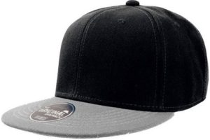 Atlantis 845 Snap Back Εξάφυλλο καπέλο τζόκεϋ 100% Aκρυλικό BLACK/GREY