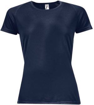 SOL S SPORTY WOMEN - 01159 t-shirt Polyester Δίχτυ 140 γρ. 100% πολυέστερ FRENCH NAVY-319