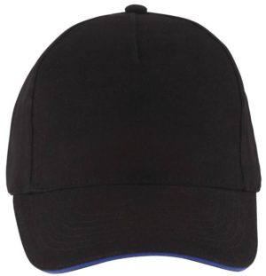 SOL S LONG BEACH 00594 βαμβάκι 260GR Πεντάφυλλο καπέλο τζόκεϊ BLACK/ROYAL - 916