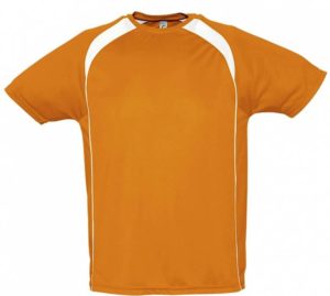 Sol s Match 11422 Ανδρικό T-shirt 100% Διαπνέον Interlock πολυέστερ 140gr ORANGE-400