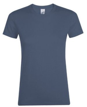 Sol s Regent Women 01825 Γυναικείο t-shirt 100% Ringspun βαμβάκι σεμί-πενιέ DENIM - 244