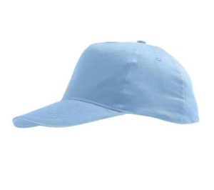 Sol s Sunny 88110 βαμβακερό 180gr Πεντάφυλλο καπέλο τζόκεϊ SKY BLUE-220