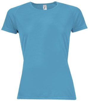 SOL S SPORTY WOMEN - 01159 t-shirt Polyester Δίχτυ 140 γρ. 100% πολυέστερ AQUA-321