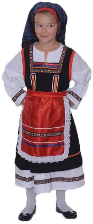 Παραδοσιακή Φορεσιά Θρακιώτισσα 4-12 Ετών MARK559 1 Σειρά Κολιέ Χωρίς Μαντήλι