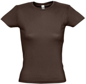 Sol s Miss 11386 Γυναικείο t-shirt Jersey 150 100% βαμβάκι 24 χρώματα CHOCOLATE-398