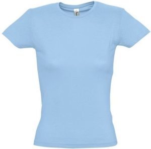 Sol s Miss 11386 Γυναικείο t-shirt Jersey 150 100% βαμβάκι 24 χρώματα SKY BLUE-220