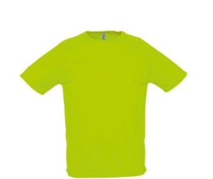 Sol s Sporty 11939 Unisex t-shirt Polyester Δίχτυ 140 γρ. 100% πολυέστερ NEON GREEN - 286