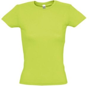 Sol s Miss 11386 Γυναικείο t-shirt Jersey 150 100% βαμβάκι 24 χρώματα APPLE GREEN-280