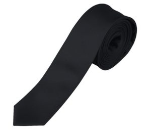 Sol s Gatsby 00598 Λεπτή 5cm Λεία Γραβάτα 100% σατινέ πολυέστερ BLACK-312