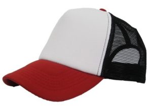 Atlantis Rapper 847 Πεντάφυλλο Καπέλο Trucker Τζόκεϊ 100% πολυέστερ White/Red/Black