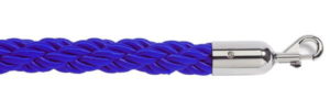 Σχοινί πλεγμένο nylon μήκους 150cm μπλε χρώματος με ασημί γάντζους NBLS-150