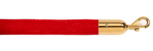 Κορδόνι βελούδινο velvet μήκους 150cm κόκκινου χρώματος με χρυσαφί γάντζο VRG-150
