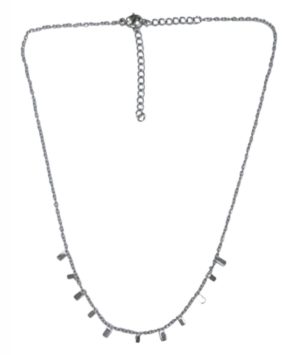 Kostibas 1013-789A, Κολιέ, Ατσάλι, Με αλυσίδα, Ασημί