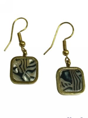 Kostibas 3013-953X6, Σκουλαρίκια, Ατσάλι, Χρυσό με πολύχρωμη πέτρα
