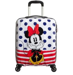 American Tourister 92699 9071, Σκληρή, Μικρή/Καμπίνας, Disney Legends Dots Minnie, Λευκό