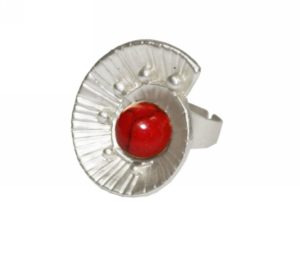 Kostibas 2514-507AE, Με πέτρα, Μεταλλικό, Κόκκινο