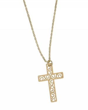 Kostibas 1012-803X, Αλυσίδα, Εκκλησιαστικό, Σταυρός, Χρυσό
