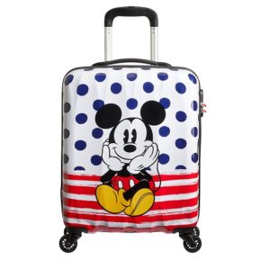 American Tourister 92699 9072, Σκληρή, Μικρή/Καμπίνας, Disney Legends Dots Mickey, Λευκό