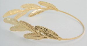 Kostibas 4512-616X, Στέκα μαλλιών, Μεταλλικό, Φύλλα, Χρυσό