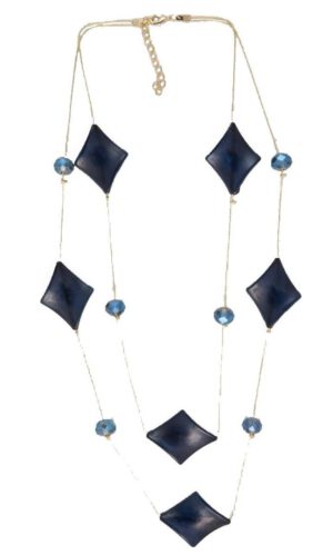 Kostibas 1035-903XB, Με μοτίφ, Κρύσταλλο, Αλυσίδα, Μπλε
