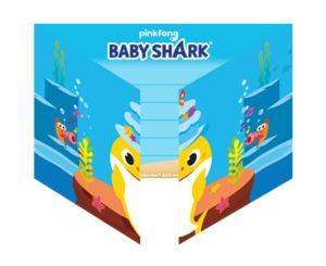 Προσκλήσεις με Φακέλους Baby Shark 12.5 x 8.6 εκ / 8 τεμ M9908481