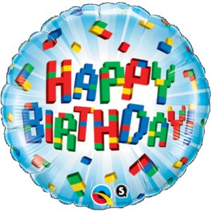 Μπαλόνι Φοιλ 18 Στρογγυλό Happy Birthday Lego 025541