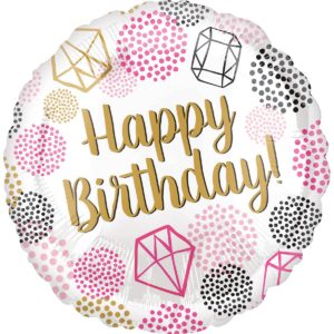 Μπαλόνι Φοιλ 18 Happy Birthday Gems Foil 45εκ A3962601