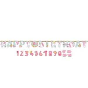Γιρλάντα γράμματα Happy Birthday Magical Unicorn με νούμερα 25εκ Χ 3.2μ M120340