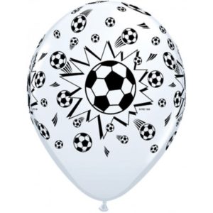Μπαλόνια Λάτεξ 11 Λεύκο με Ποδοσφαιρικές Μπάλες /25τεμ 092044