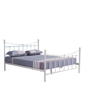 Κρεβάτι ArteLibre SOPHIE Μεταλλικό Sandy White 210x168x110cm (Στρώμα 160x200cm) 1τεμ