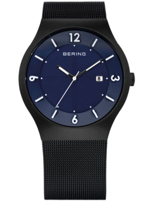 Bering Solar Watch Classic 14440-227 Men s Watch Black Blue 40 mm